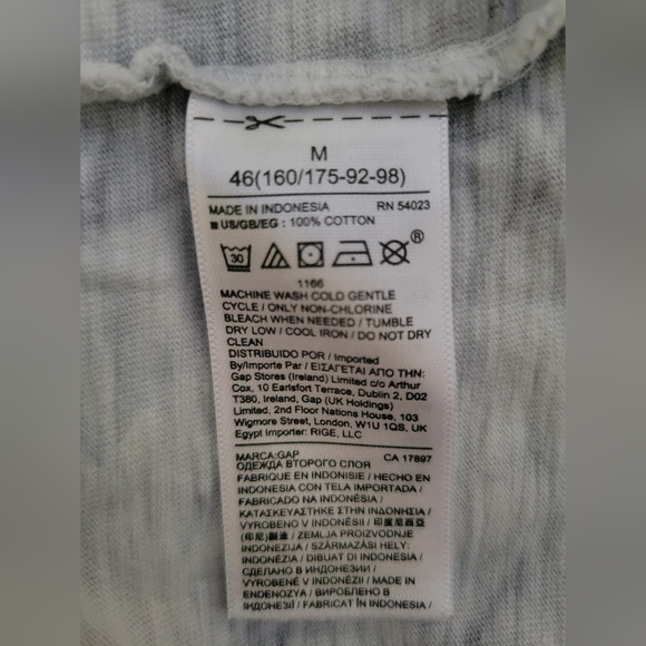 Gap Grey & White Tie-Dye T-Shirt Dress - Picture 4 of 4